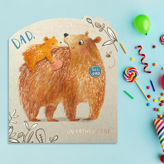 Father's Day Card Dad From Daughter - Bumble & Boop