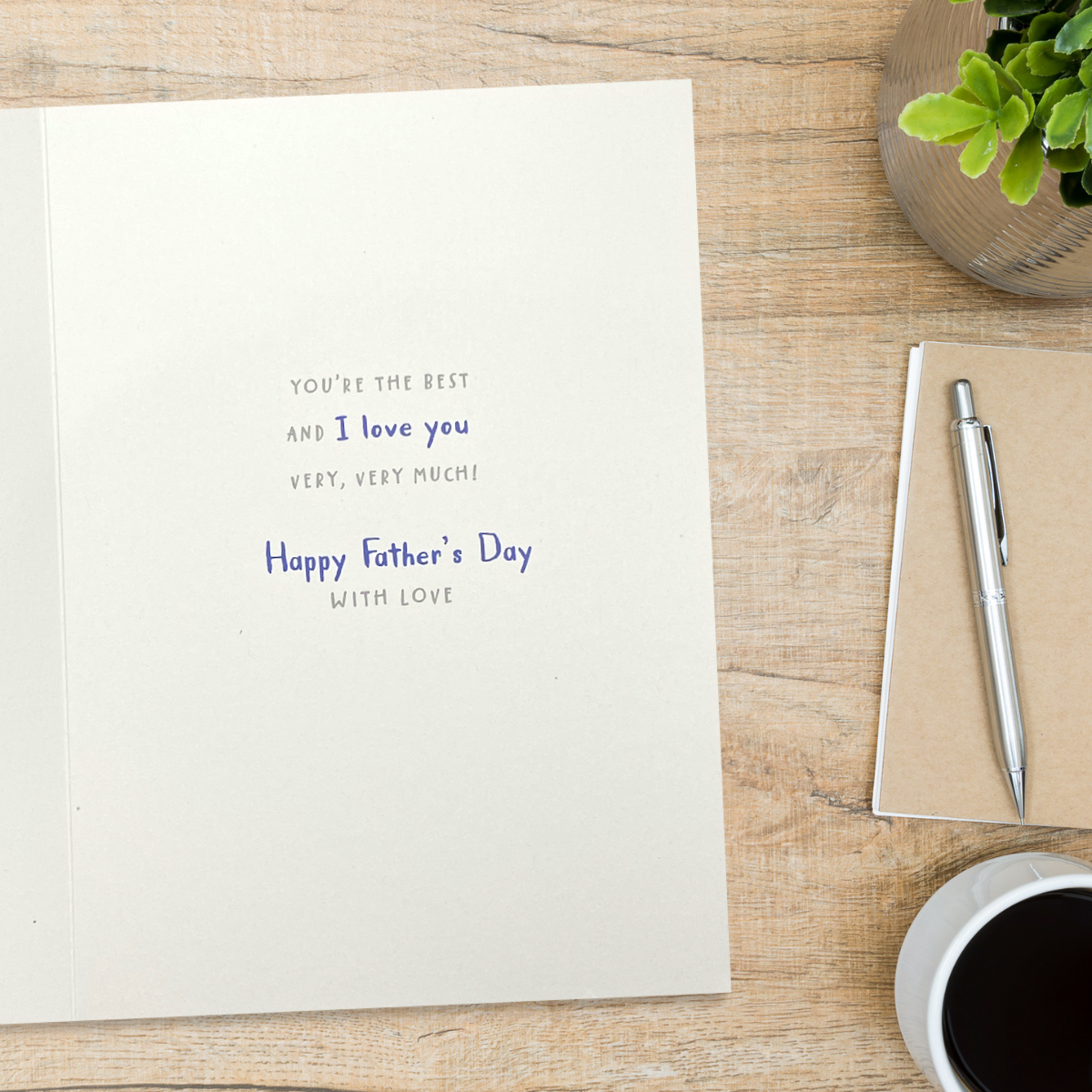 Father's Day Card Daddy - From Your Little Boy Nutmeg