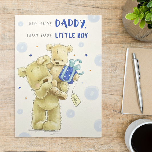 Father's Day Card Daddy - From Your Little Boy Nutmeg