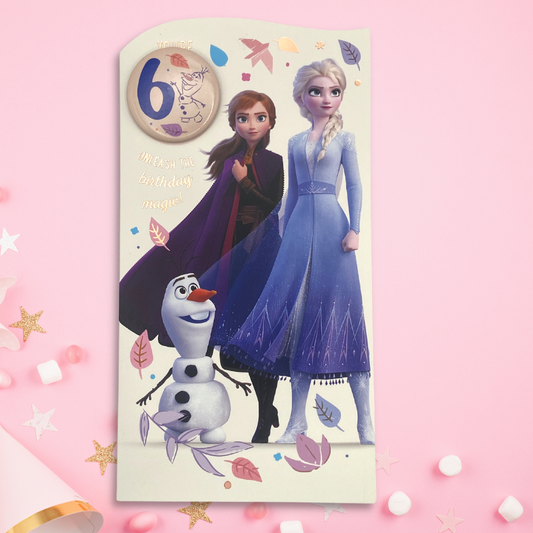 6th Birthday  Card- Disney Frozen
