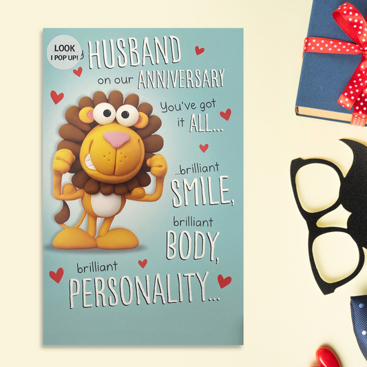 Husband Anniversary Card - Crackers You've Got It All Pop-Out