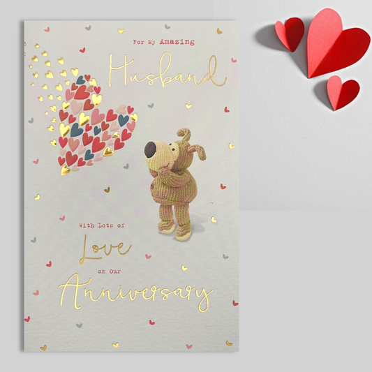 Husband Anniversary Card - Boofle Bear
