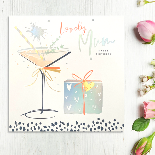 Mum Birthday Card- Indigo Blush Cocktail