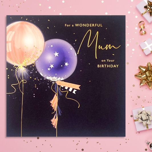 Mum Birthday Card - Indigo Blush Balloons