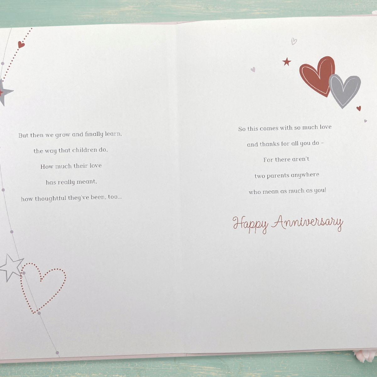 Mum & Dad Anniversary Card - Daydream Double Hearts