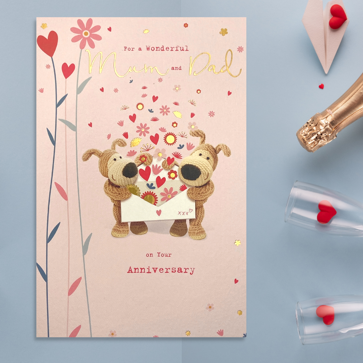 Mum & Dad Anniversary Card - Boofle Bear