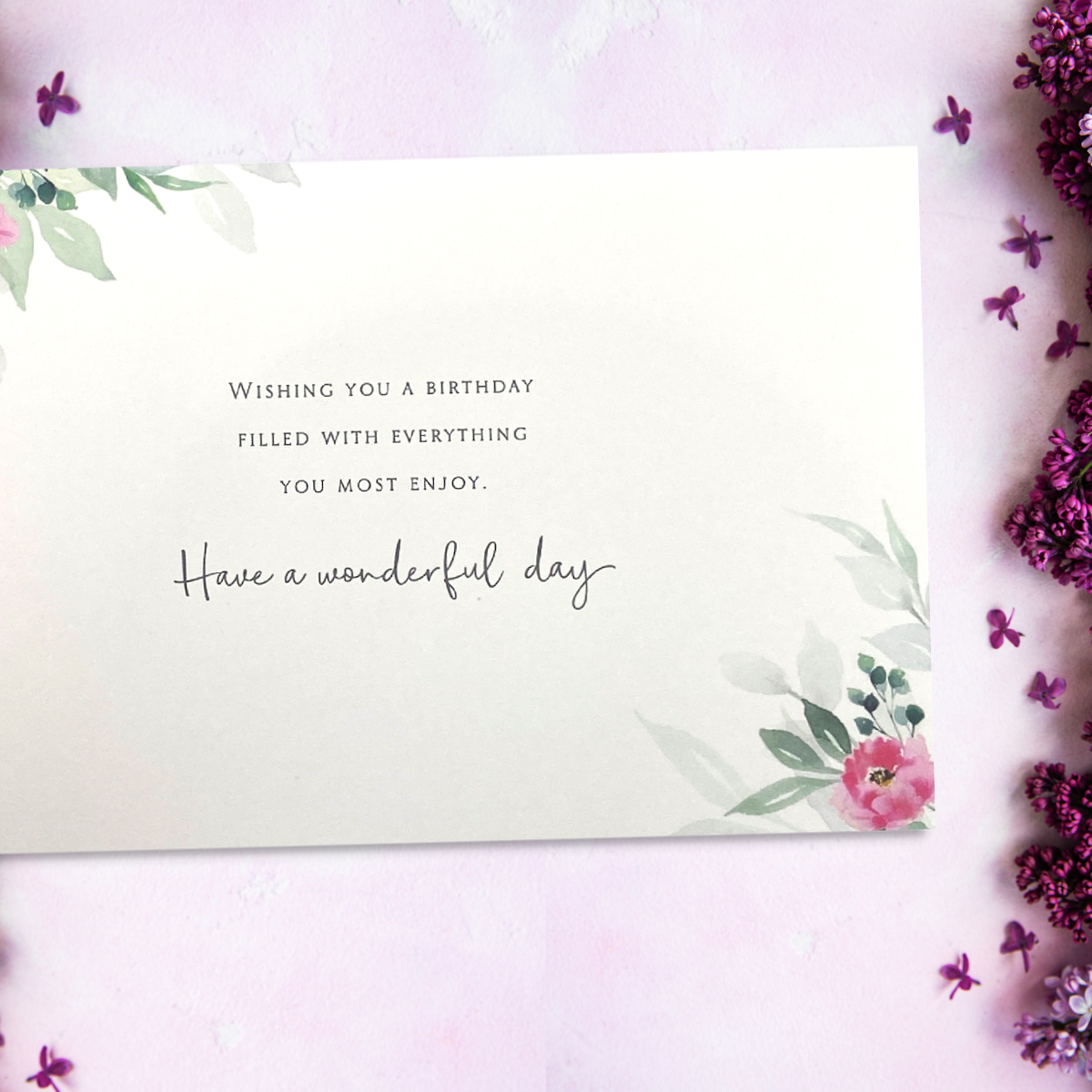 Nan Birthday Card - Simply Precious Floral Text