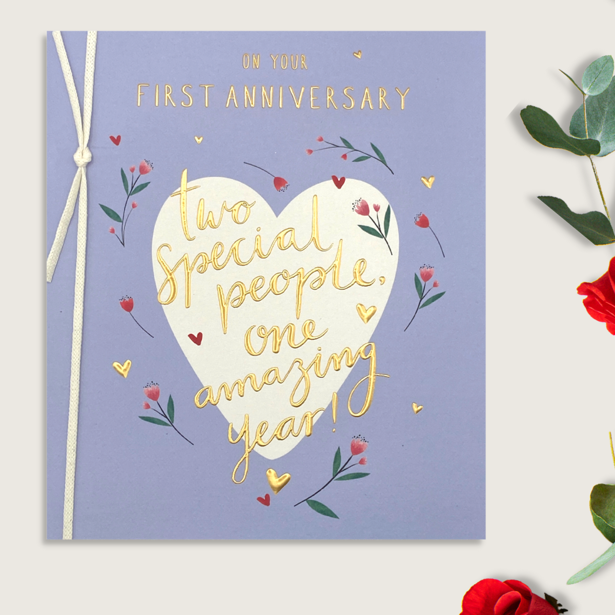 Happy 1st Wedding Anniversary Card - Two Special People