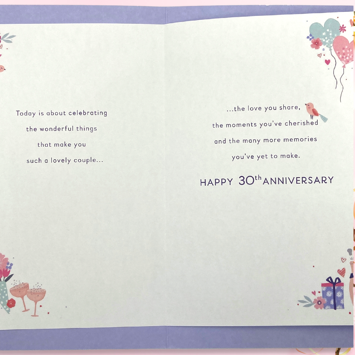 Pearl Wedding Anniversary Card - 30th Simply Precious