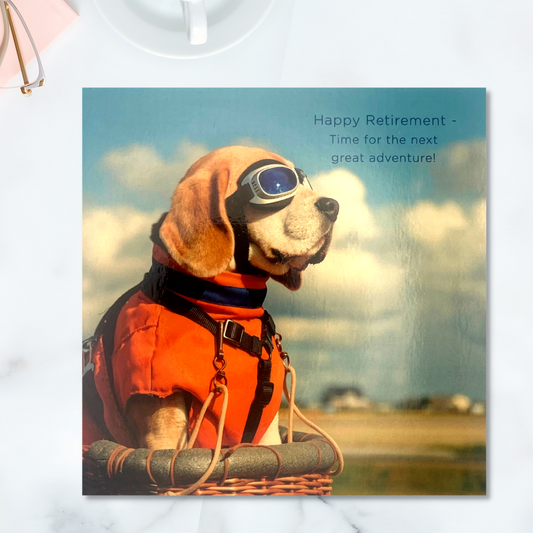 Retirement Card - Photographic Adventure Dog