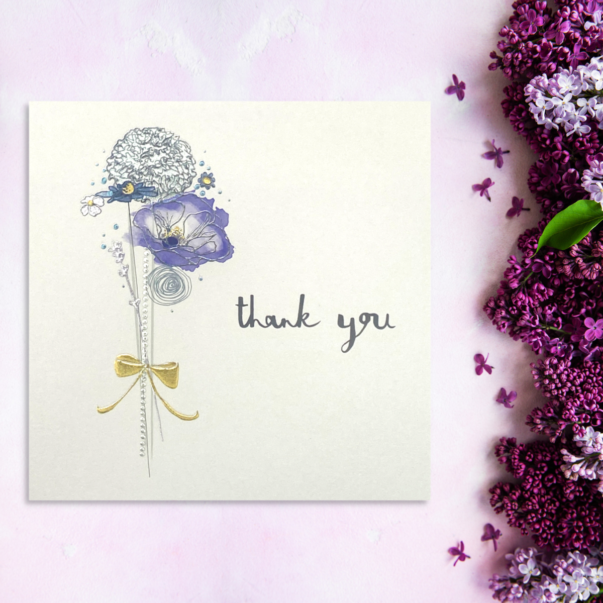 Thank You Card - Kindred Tied Flowers