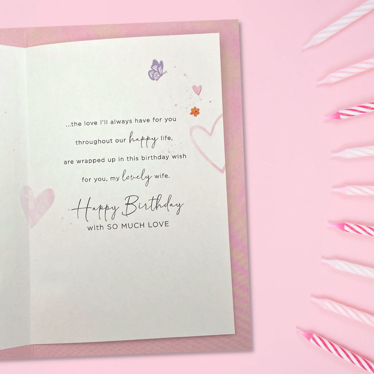 Wife Birthday Card - Thinking Of You