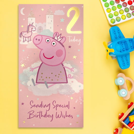 2nd Birthday Card - Peppa Pig