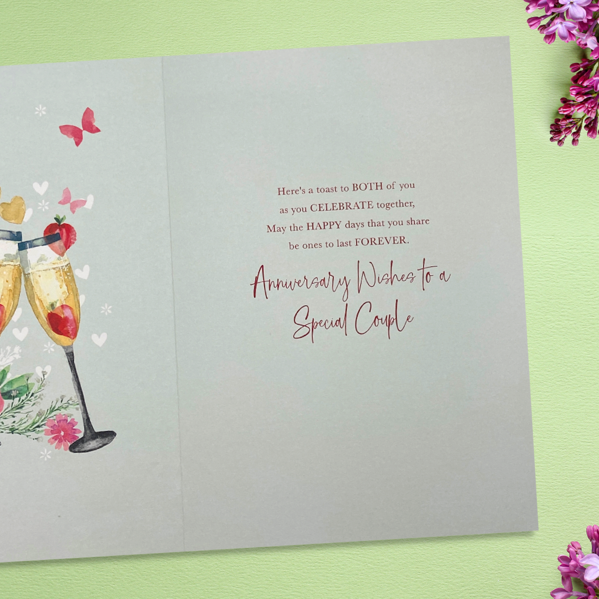 Happy Anniversary Card - Special Couple Flutes