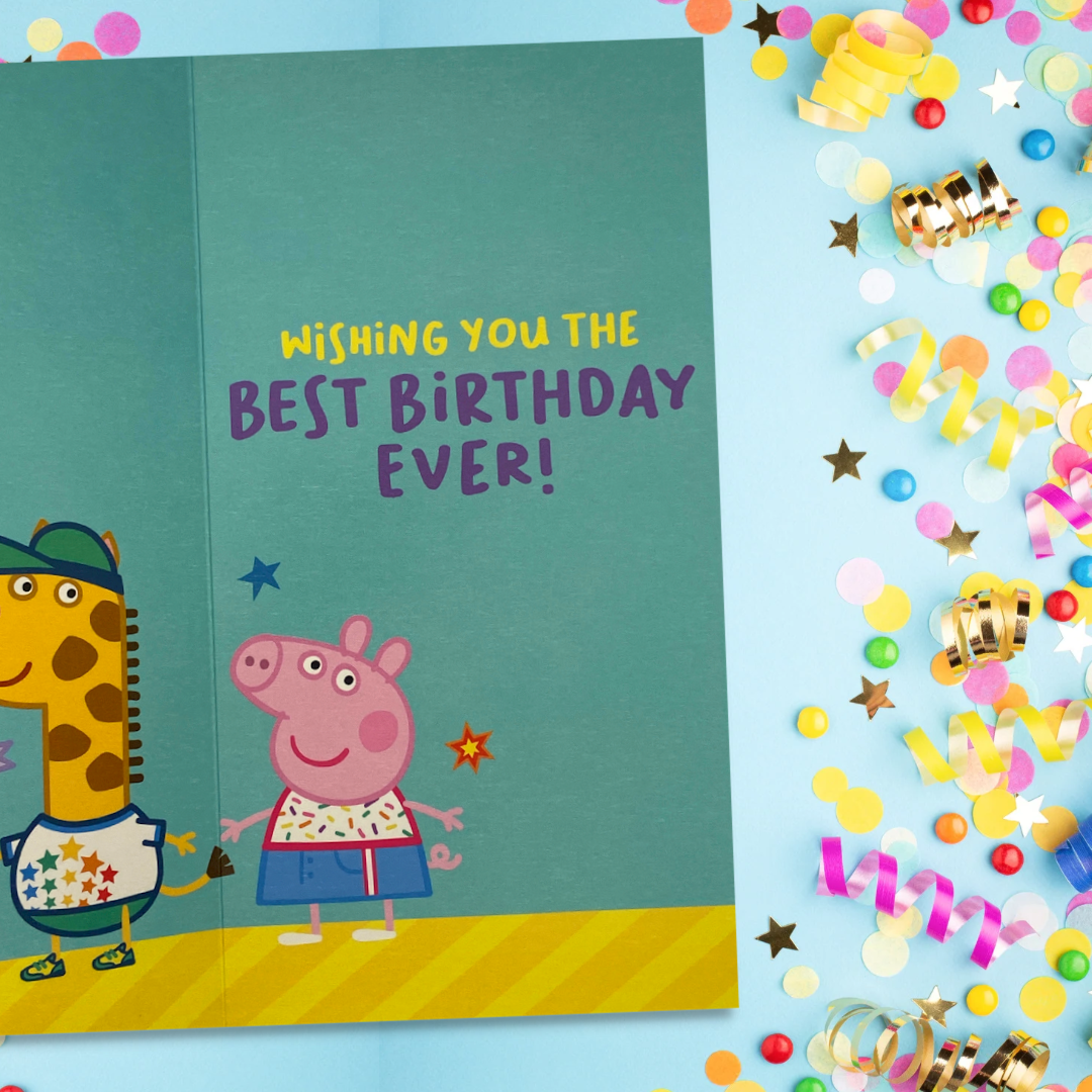 4th Birthday Card - Peppa Pig