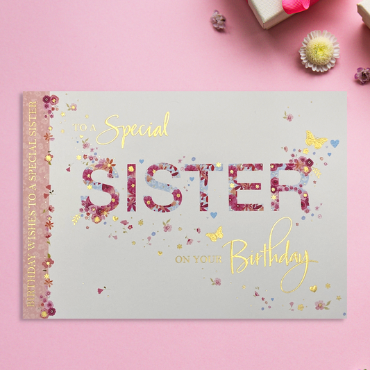 Sister Birthday Card - Blossom & Butterfly