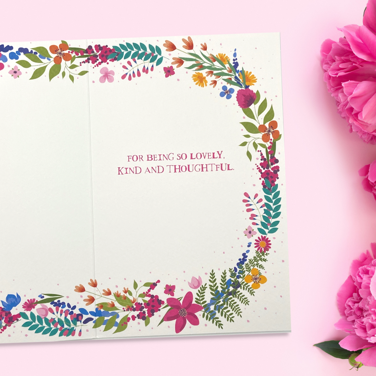 Thank You Card - Floral Garland