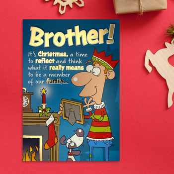 Brother Funny Christmas Card - Bags of Gags