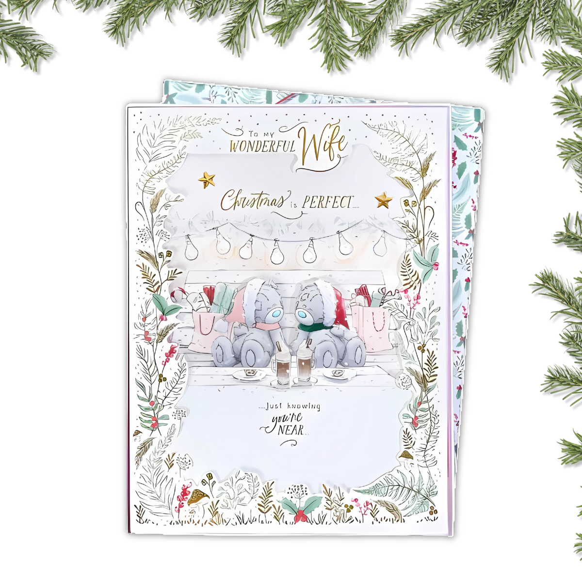 Wife Boxed Christmas Card - Me To You Bears Hot Chocolate