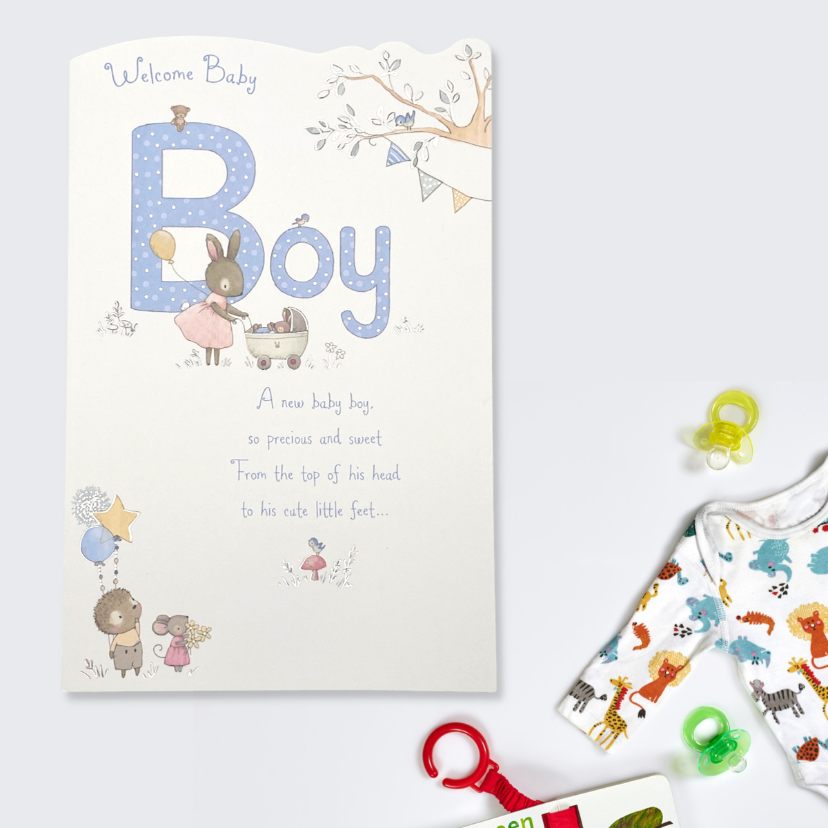 Welcome Baby Boy Card Front Image