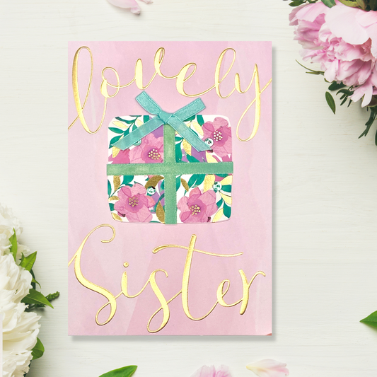 Just To Say - Lovely Sister Birthday Card Front Image