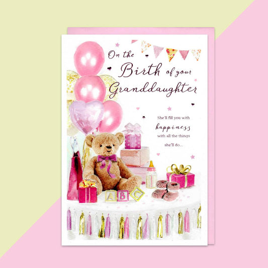 Birth Of Granddaughter Baby Card