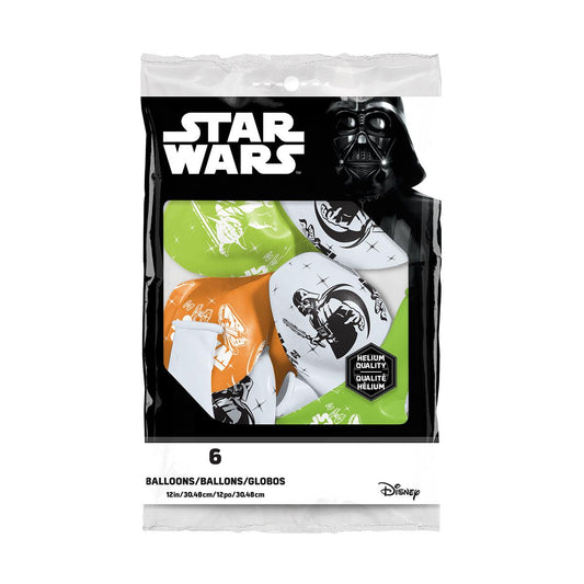 Image Of A Packet Of 6 Star Wars Latex Balloons