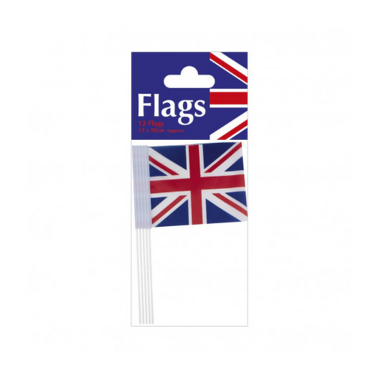 Image Showing Pack Of 12 Union Jack Flags