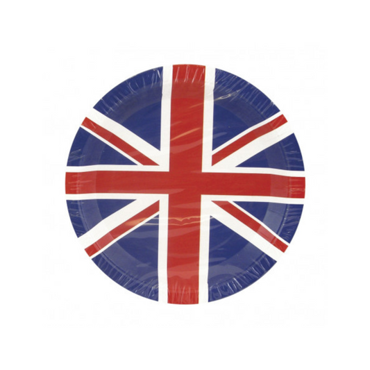 Paper Plates Union Jack Design Shown