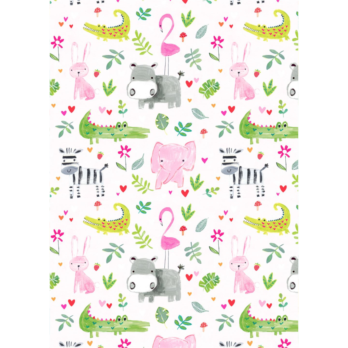 Giftwrap - Luxury Baby Animals Pink Front Image
