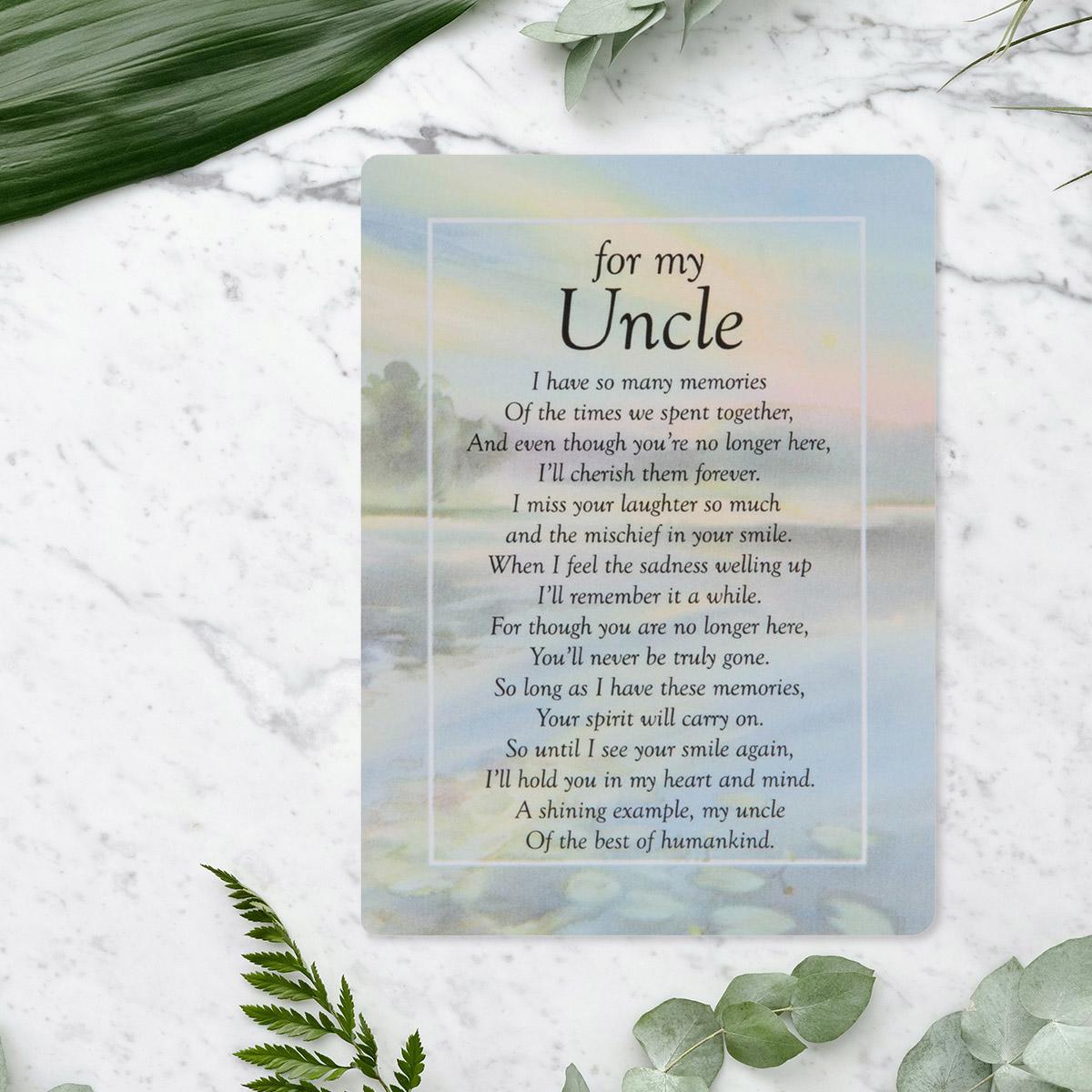 Uncle Rip Flower Card Graveside Cards - For My Uncle – The Celebration Store