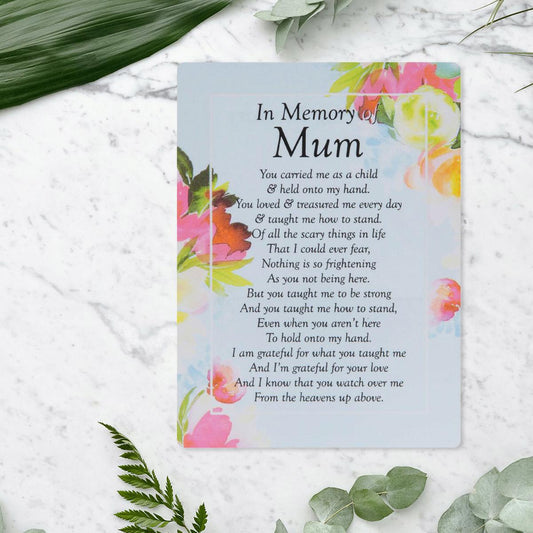 Graveside Card - In Memory Of Mum Front Image