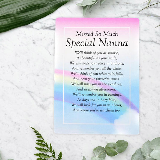 Graveside Card - Missed So Much Special Nanna