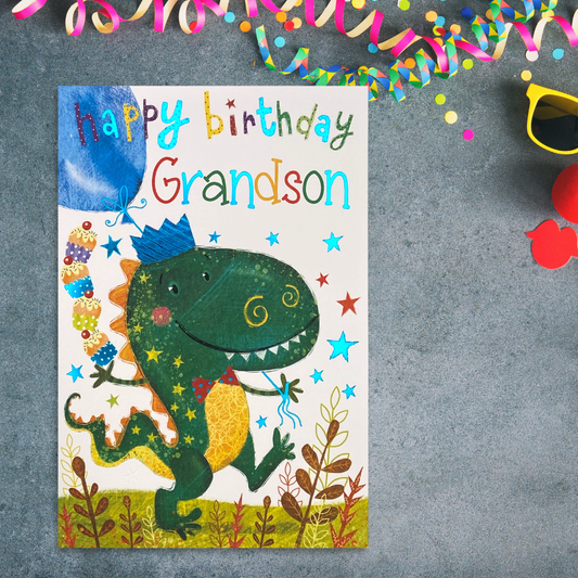 Grandson Birthday - Dinosaur Party Front Image