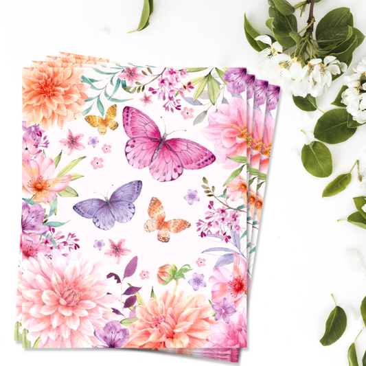 Notecards - Vibrant Butterflies - Pack of 4 Front Image