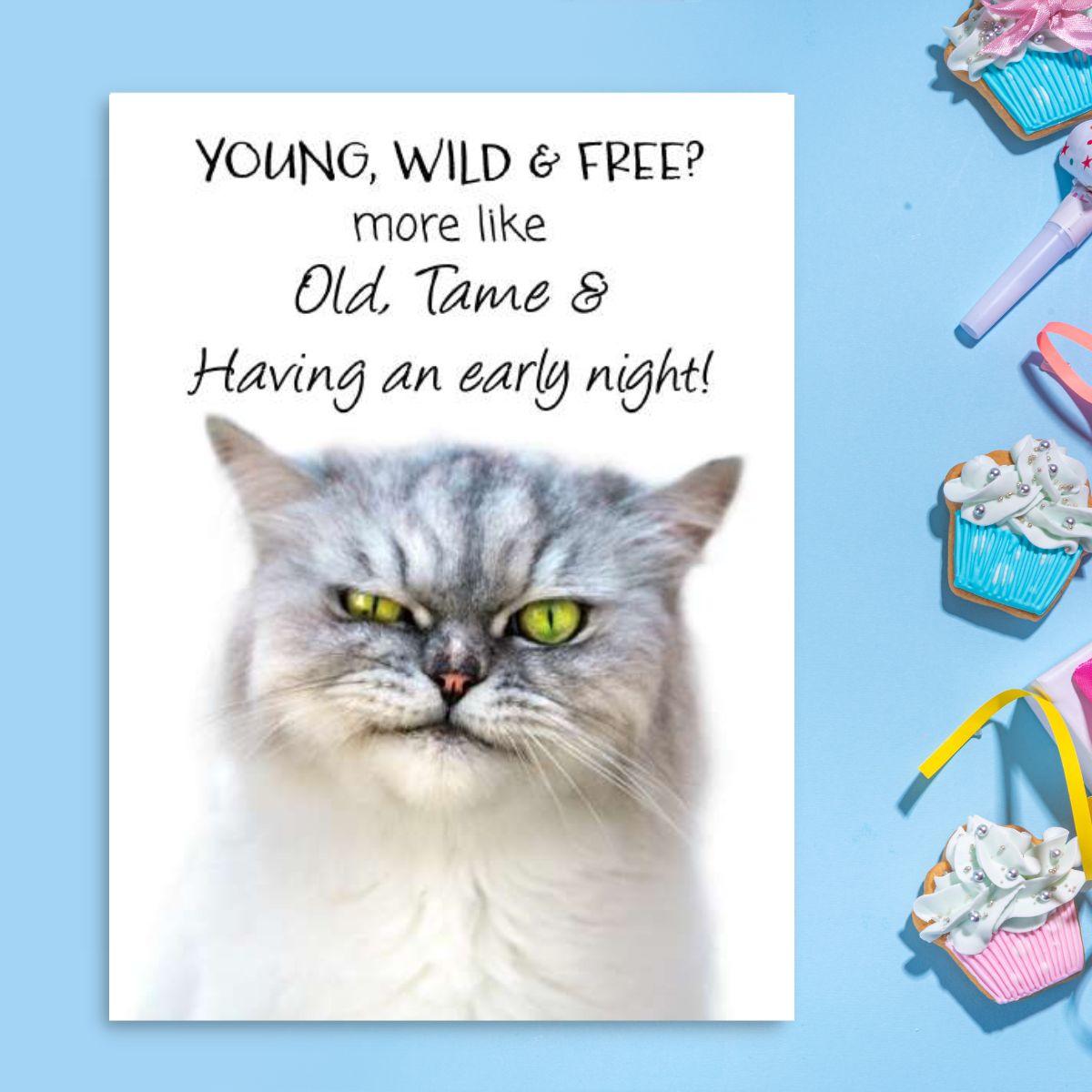 Picture This - Young, Wild & Free Funny Card Front Image