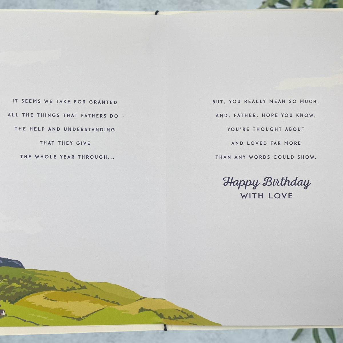 Father Birthday - Country Drive Inside Image with verse