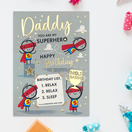 Daddy Birthday -  You're My Superhero Front Image