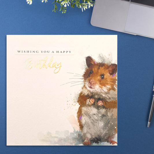 Full Image Of Hamster Birthday Card Displayed In Full