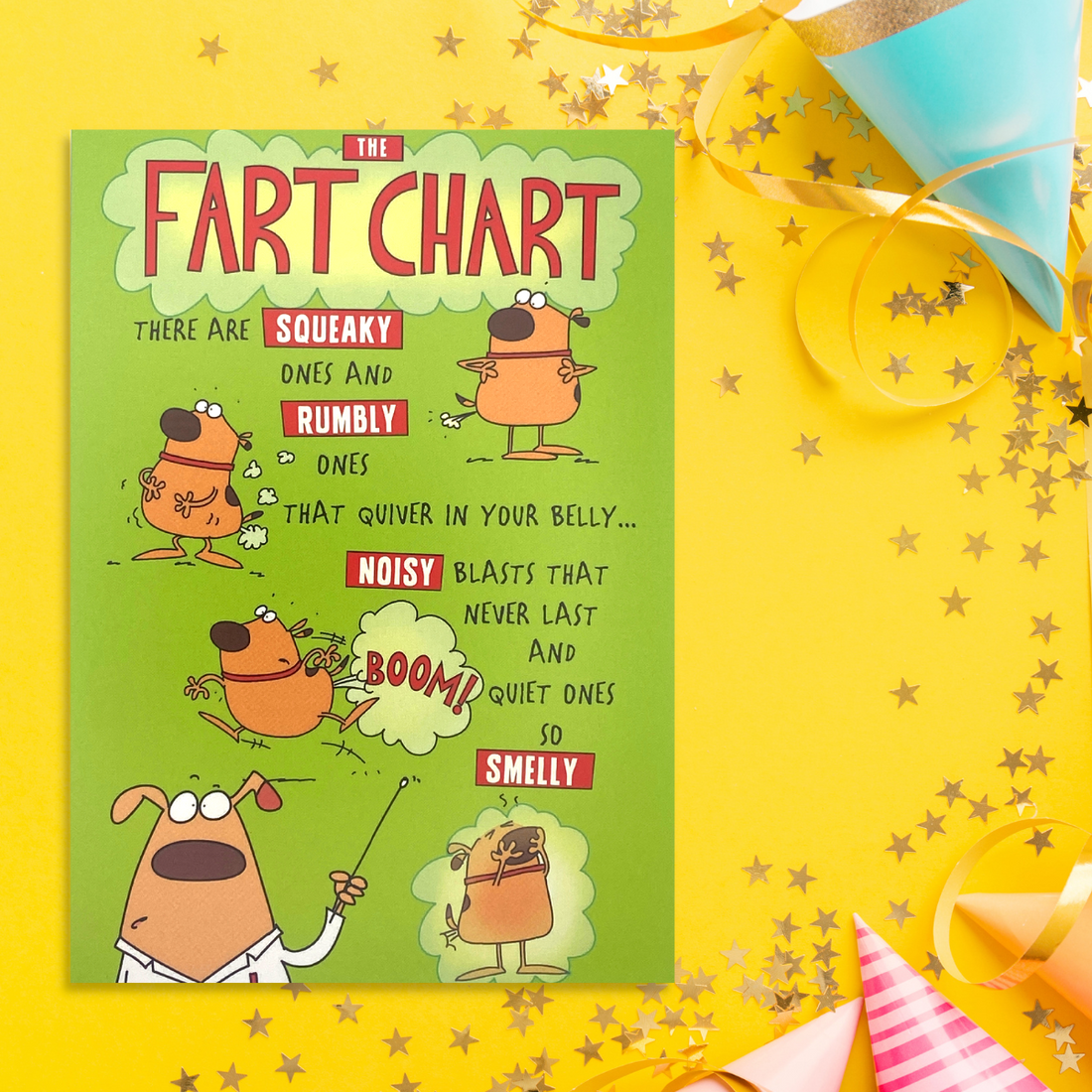 Giggle Chart Funny Birthday Card - Giggles The Fart Chart – The Celebration Store