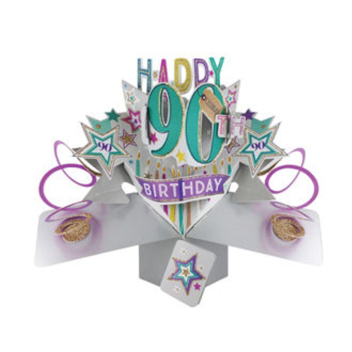 Pop Up Card - 90th Stars Image