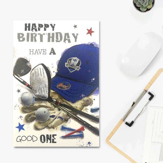 Graffix Birthday Card - Golf