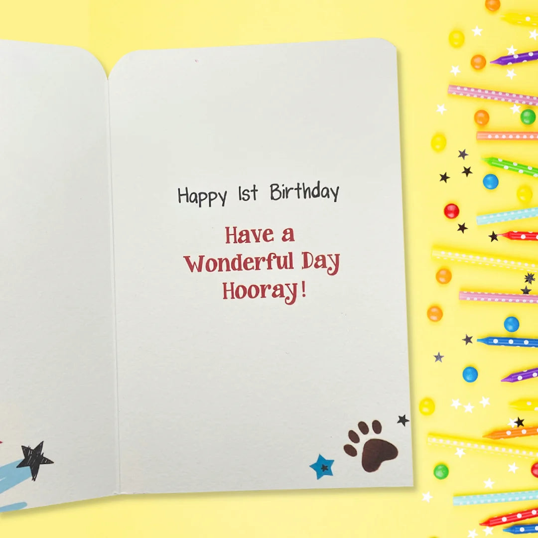 1st Birthday Card - Twingles Tiger