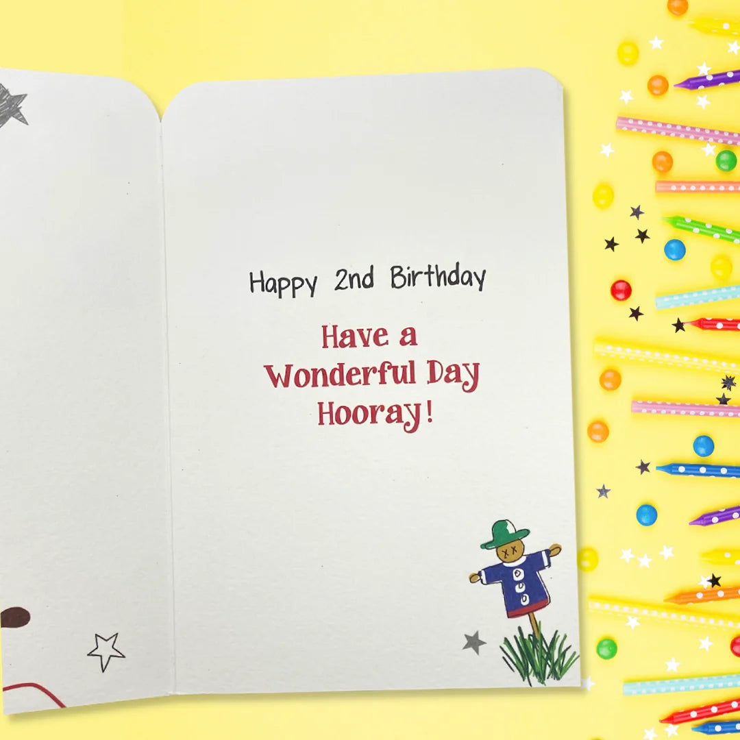 2nd Birthday Card - Twingles Tractor