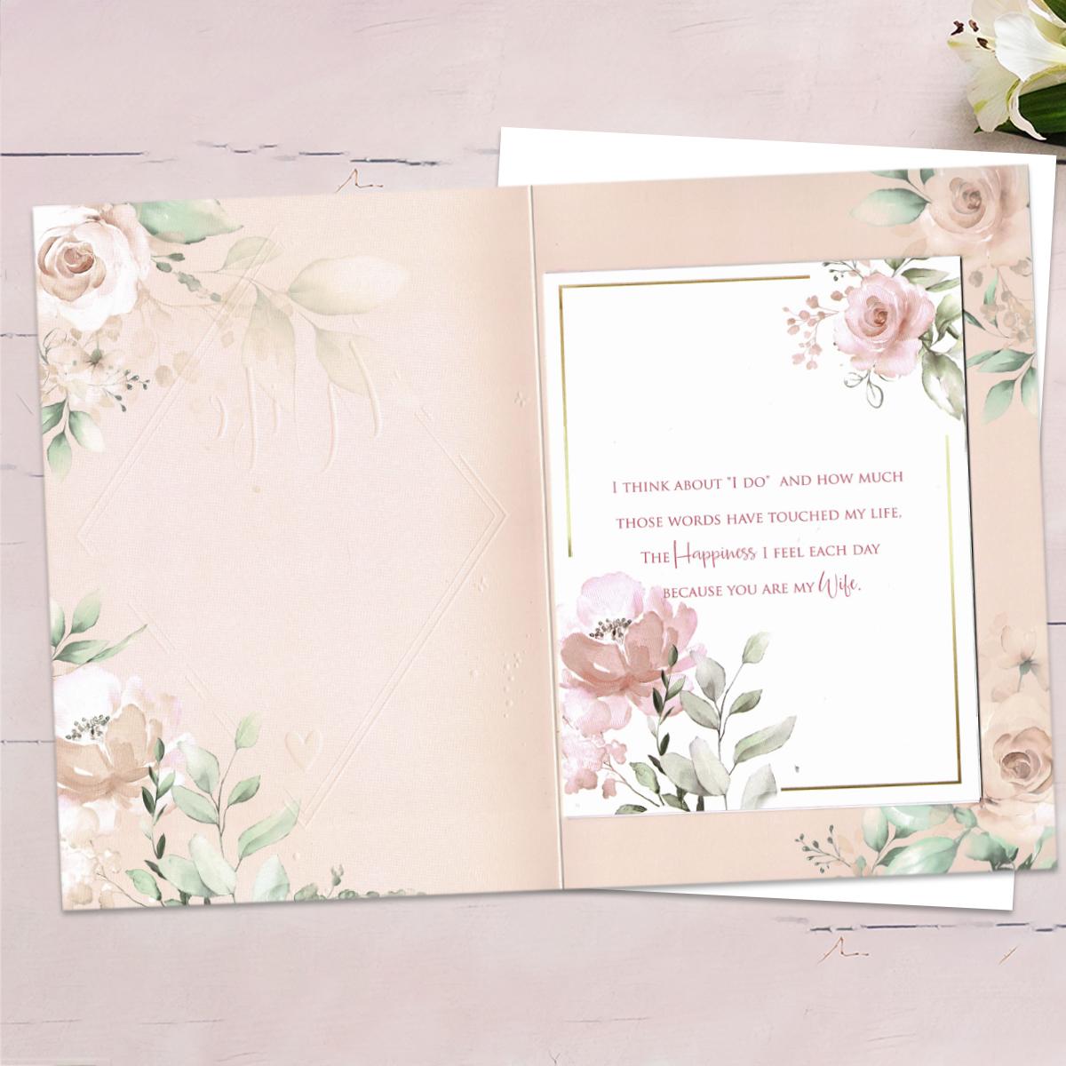 Inside Page 1 On Pale Peach Card With Heartfelt Words  And Colour Images