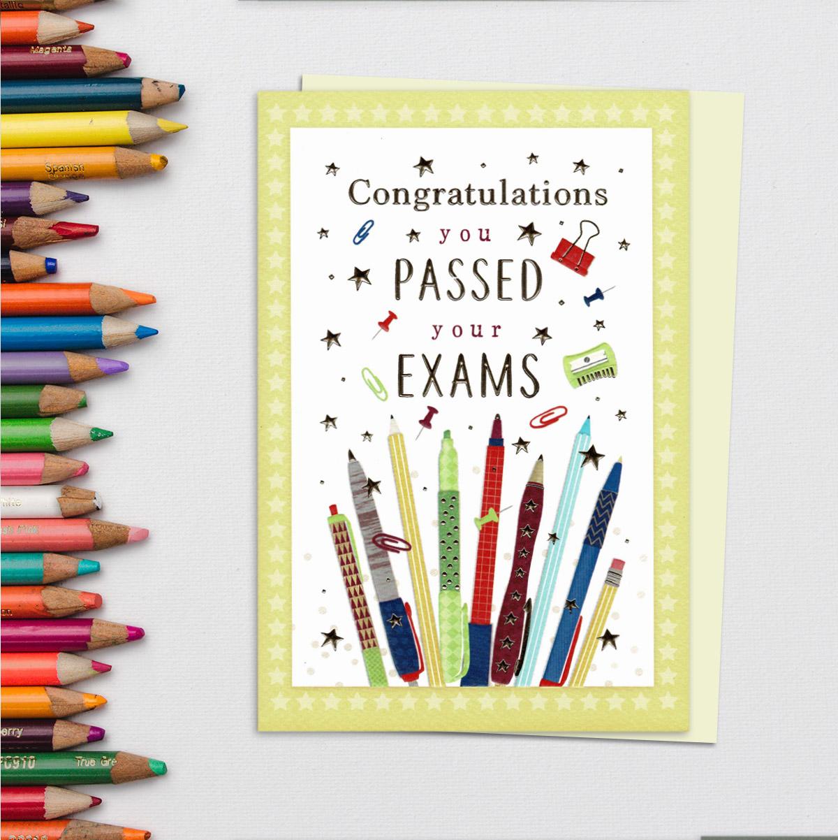 Congratulations You Passed Your Exams Card Front Image