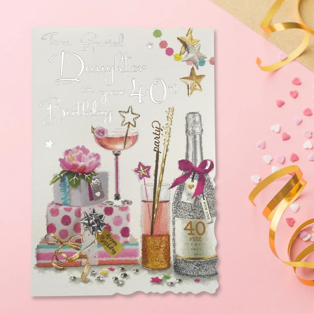 Daughter 40th Birthday Card - Velvet Cocktails