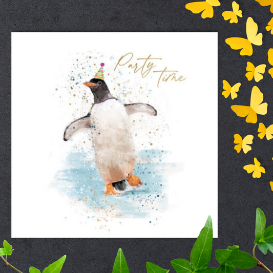 Full Image Of Penguin Birthday Card Displayed In Full