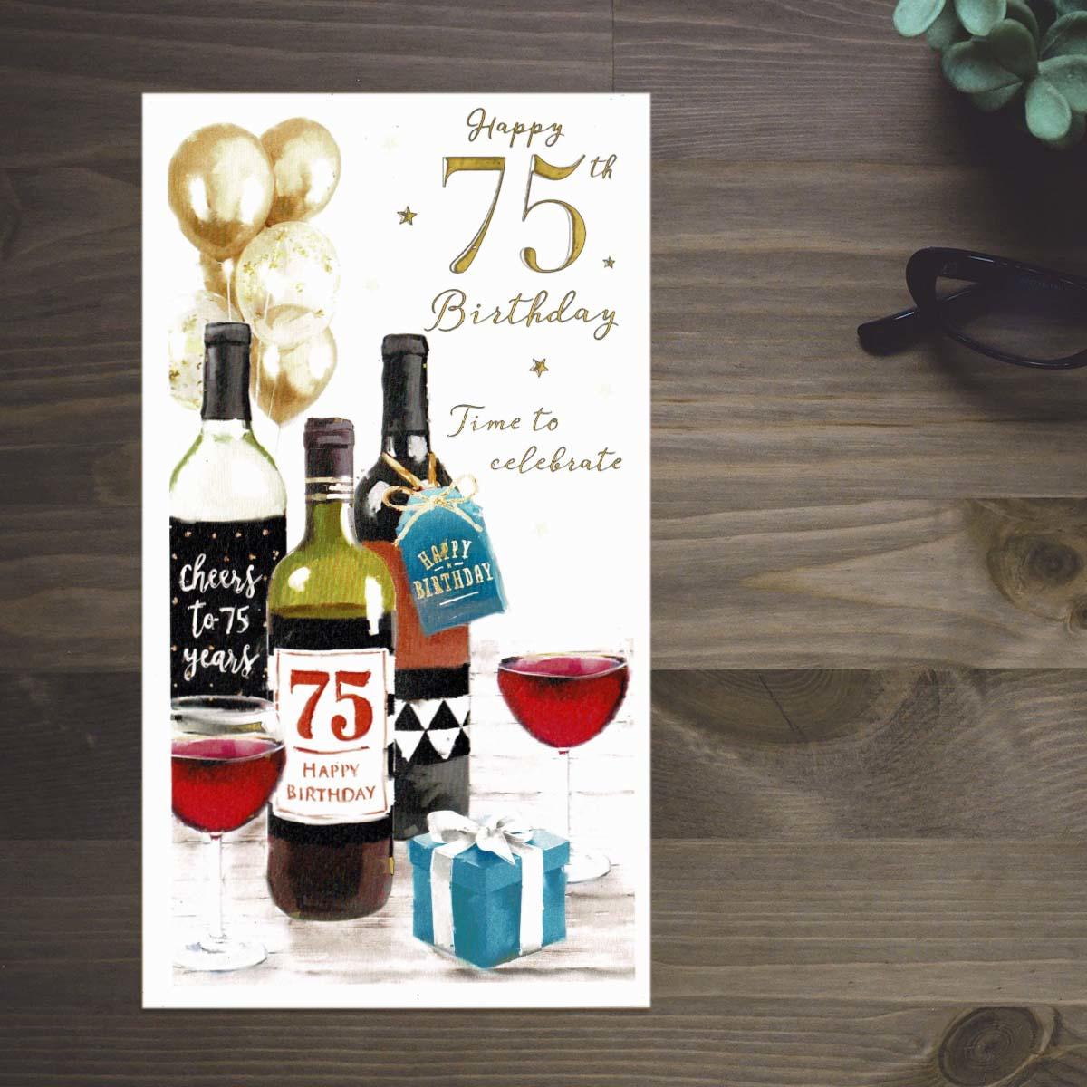 Essence - Happy 75th Birthday Card front Image