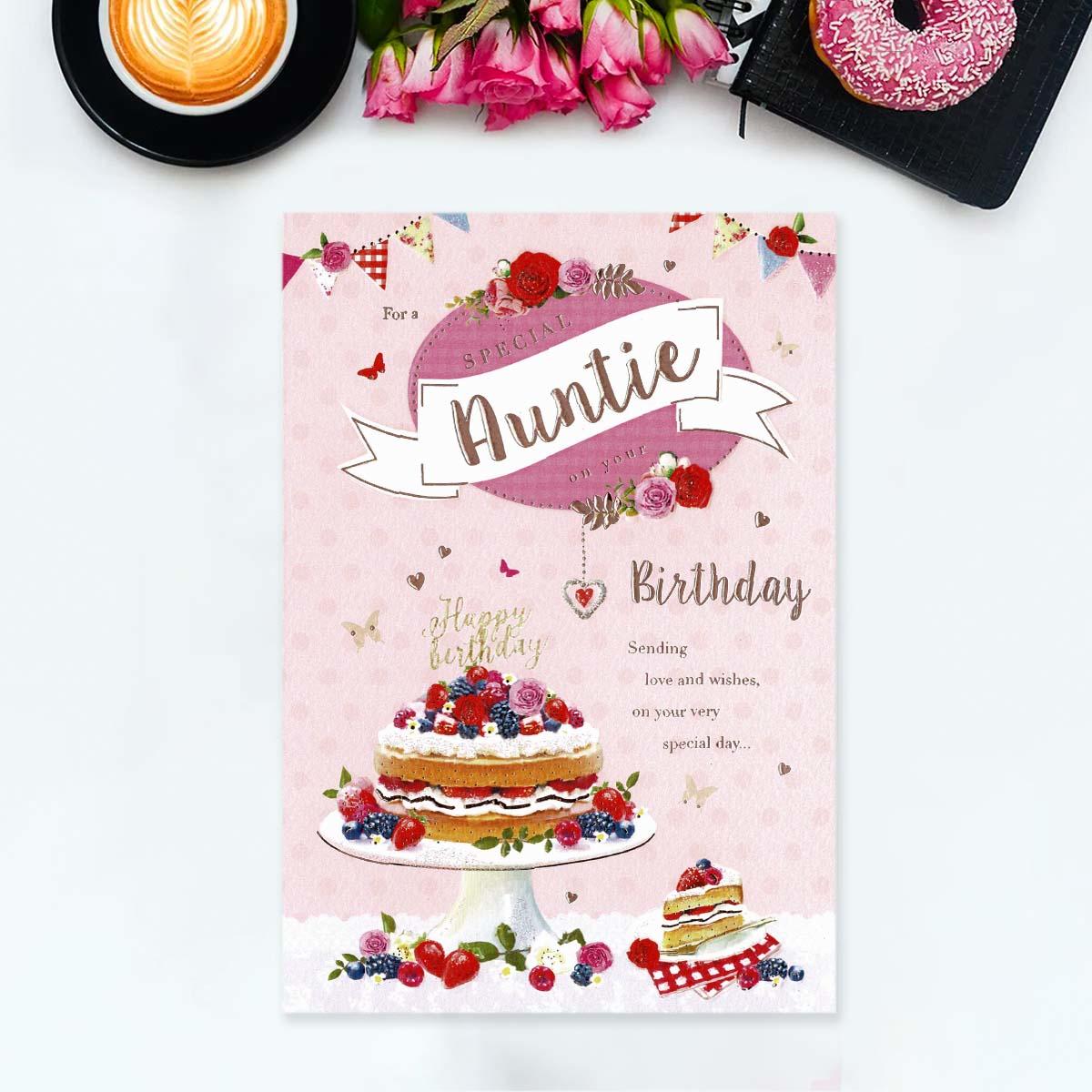 Avec Amour - Special Auntie Birthday Card Front Image